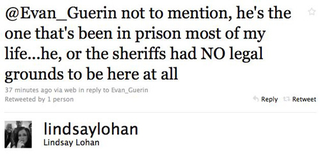 Illustration for article titled Cops Arrive At Lindsay Lohan's House; She Live Tweets It